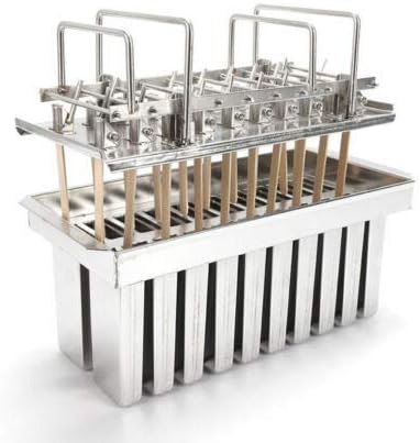 Miniatura 1 de Juego de moldes de paletas de acero inoxidable 2030 cavidades moldes de hielo caseros para helado DIY (20 unidsmodelo A)