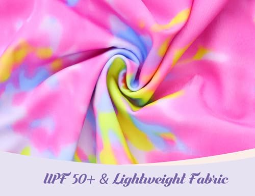 Image of Girls Swimsuits Kids One Piece Sleeveless Swimwear Skirted Bathing Suit Summer Swim Dress with UPF 50+ Sun Protection