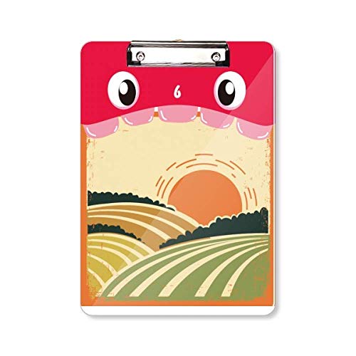 Porte-bloc A4 avec support documents Sun Sunshine Tree Hillside pour bureau et étude