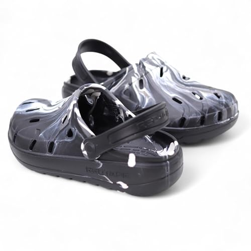 Image of Red Tape Men's Discover Marble Effect Clogs | Comfortable Slip-On Sandals with Adjustable Back Strap