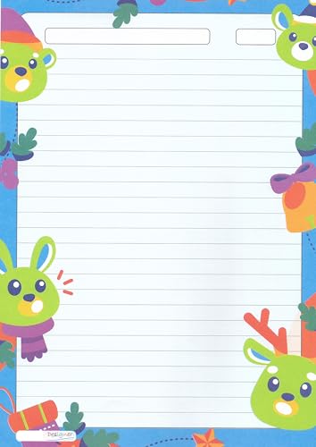 Image of Alvika - Pack of - 40 Design - 025 A4 Size 140 GSM One Side Ruled Multipurpose Designer Colored Art & Craft Sheets for Scrapbooking, Projects