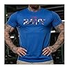GYMTIER Royal Navy UK Flag Men's Gym T-Shirt Bodybuilding Training Workout Lifting Top Clothing, Royal Blue, XL #1