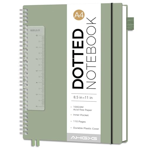 AHGXG Dotted Journal - Dot Grid Spiral Notebook 8.5' x 11',...