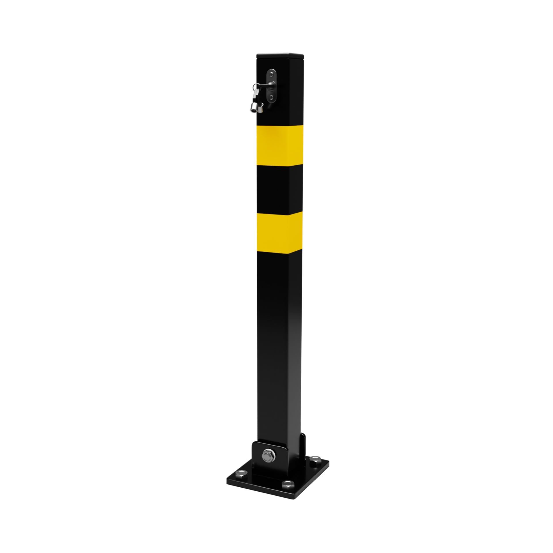 Streetwize Folding Robust Security Parking Post Driveway Bollard With Lock & Key- Square from B&Q