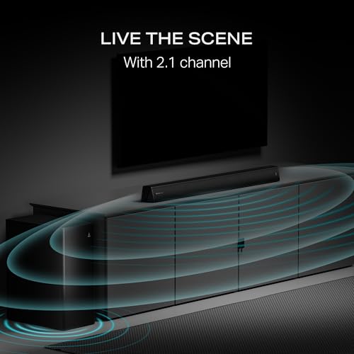 Image of Boat Aavante 2.1 2000D, Dolby Audio, 200W Signature Sound, 2.1CH Wired Subwoofer,Multiple Ports & EQ Modes, Bluetooth Sound bar, Home Theatre Soundbar Speaker (Premium Black)