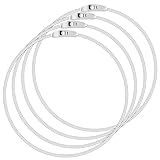 Metal Rings Wrench Organizer, 6 Inch, Large Key Ring Hoop Heavy Duty Large Binder Rings Easy to Open and Close, 4 Pack, for Bib Vests Craft Index Card Dream Catcher Key