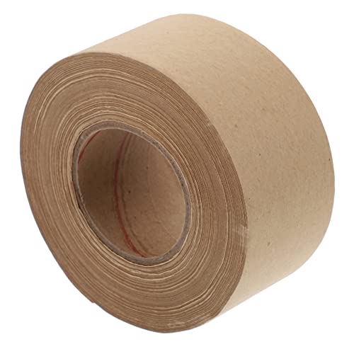 HOUDERCO 2 Pcs cinta de papel kraft packing tape waterproof tape postal embalaje doble cintas reforzado cinta kraft para sellar cinta de sellado cinta activada por agua cinta para embalar