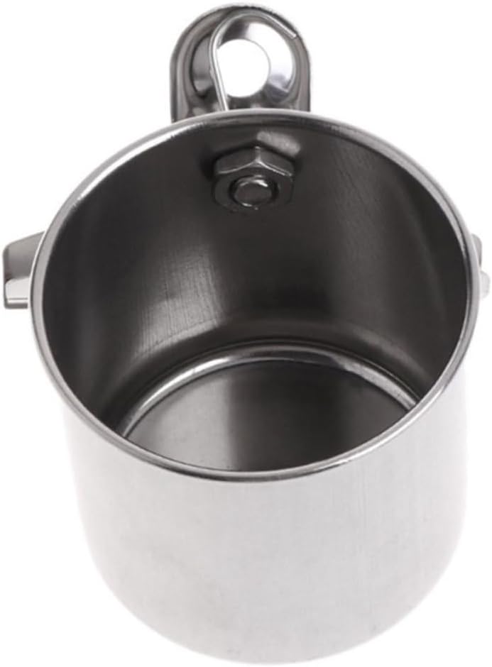 BESPORTBLE 2PCS Stainless Steel Parrot Food Bowl and Water Feeder Portable Clamp-On Feeding Container for Bird Cage Sturdy and Easy to PET Feeder image 4