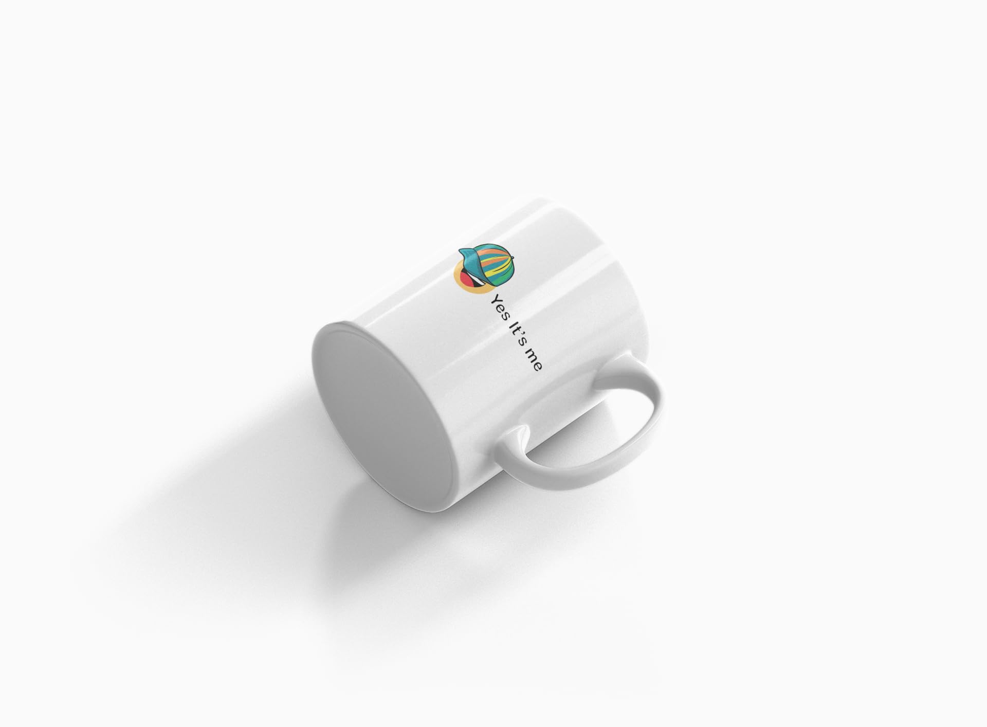 Yellow Orrange Yes, Its Me Printed Ceramic Coffee Mug 250 Ml 2