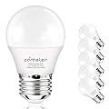 comzler 6W A15 LED Bulb Daylight 60 Watt Equivalent, E26 Medium Screw Base Small Light Bulb Cool White 5000K, Home Lighting Decorative Ceiling Fan Light Bulbs Non-Dimmable, Pack of 6