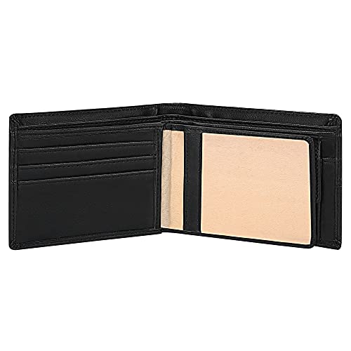 Image of Amicraft PU Leather Gift Combo Set|Gift Set For Mens & Boys| Black Wallet for Men 6 Card Slots PU Leather Formal & Casual Black Belt Free Size Upto 42 Inches|