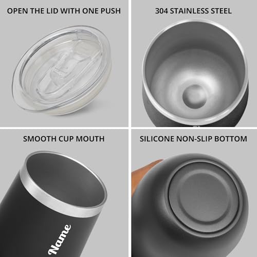 Image of CORPORATE PORIUM Customised Coffee Mug Cup Digital Display, Thermos Flasks, 350 ml, 304 Stainless Steel Travel Mug, Insulated Vacuum Thermal Mug, Leak-Proof Diwali Item