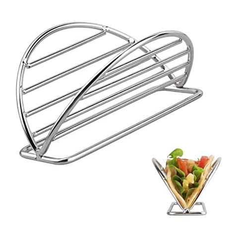 Taco Holder Stainless Steel Taco Stand V-Shaped Taco Tray for Burritos and Tortillas Kitchen Restaurant Cover
