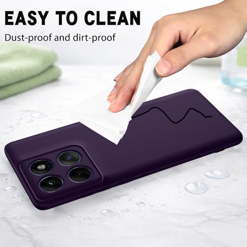 Image of Back Cover Compatible with Motorola Moto Edge 70 5G | Full Camera Protection | Premium Liquid Silicon Case | Flexible Bumper Case for Motorola Moto Edge 70 5G (Purple)