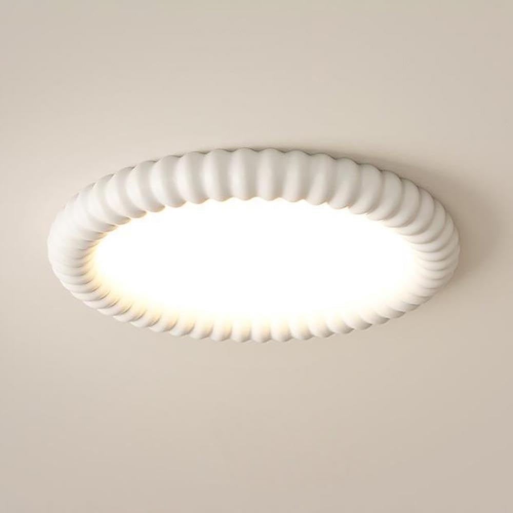 Plafoniera LED Nordica Incasso, Lampada da Soffitto Tonda Scanalata