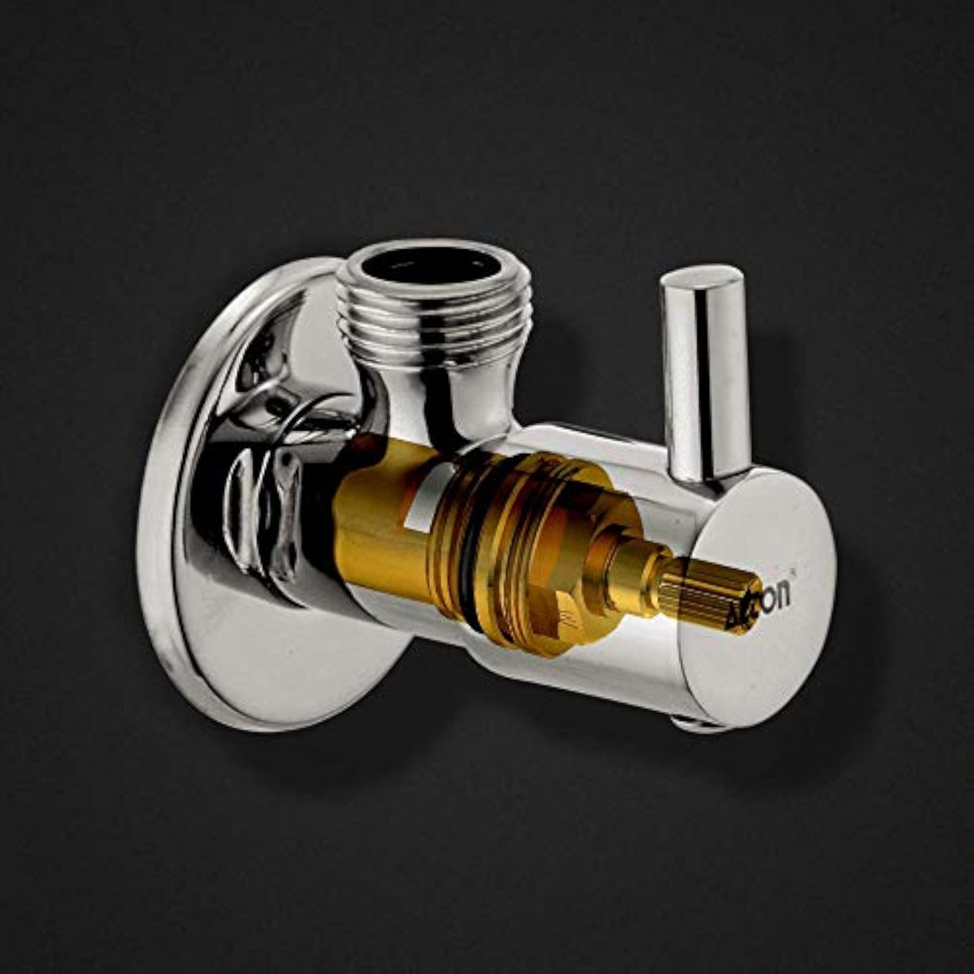 ALT2025 Brass Angle Valve with Wall Flange