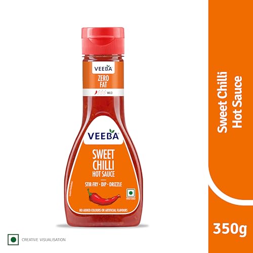 Image of Veeba Sweet Chilli Hot Sauce (350G) I No Artificial Flavour I Zero Fat I Vegan I Gluten Free