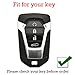 KUNIO Car Key Fob Cover Fit for Isuzu New MU-X X Series DMAX D-Max X-Terrain Pickup 2021 2022 2023 Key Protective Cover Keychain TPU Key Holder 4 Buttons A Black
