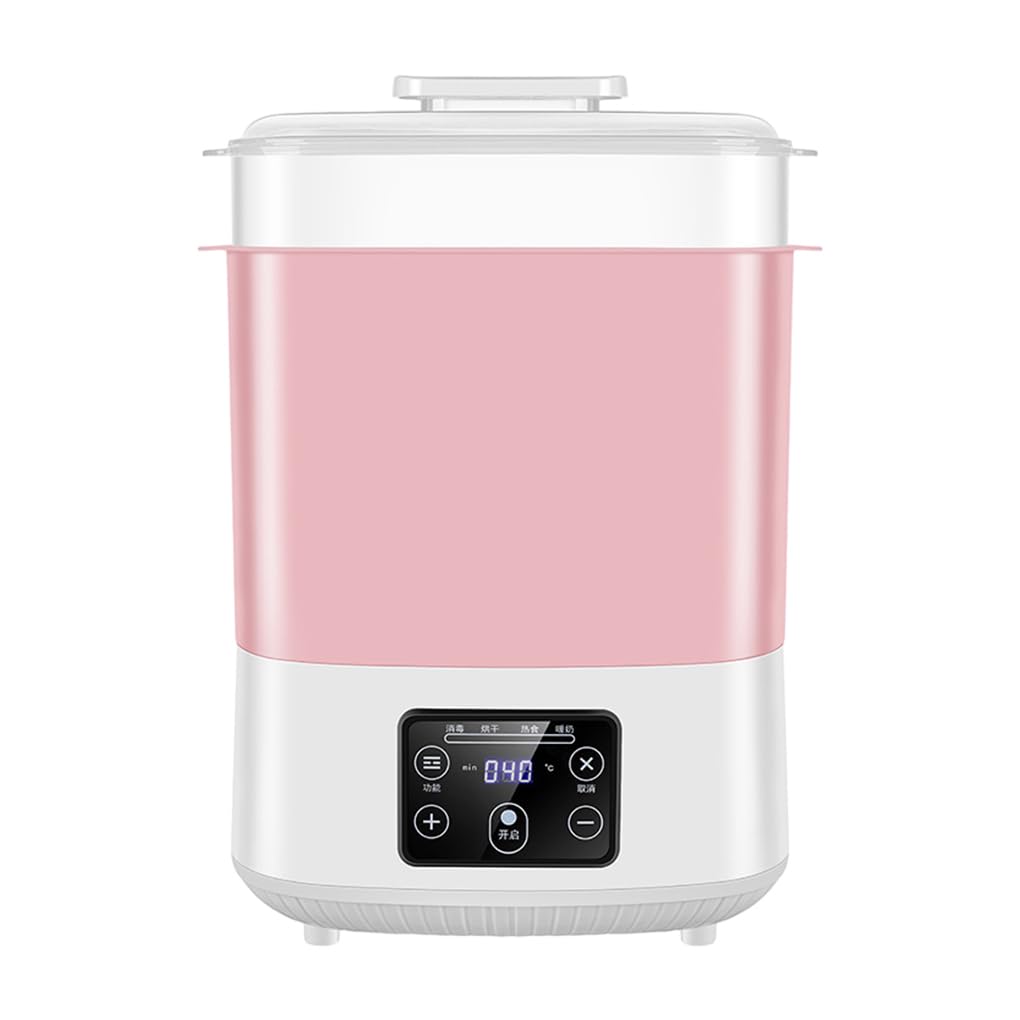 Desinfectantes de biberones de secado rápido para todos los biberones, esterilizador y secador de biberones de vapor eléctrico fácil de PP, más higiénico, rosa