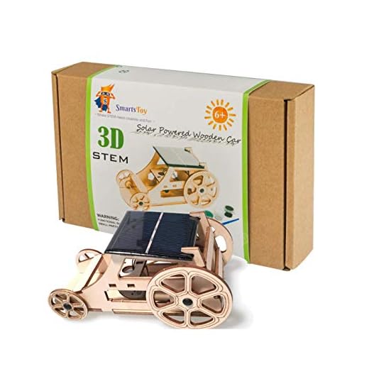Wooden Solar Car Model Kits to Build - DIY Educational Science Kits for Kids Age 8-12. STEM Learning Building Toys-Creative Robotics Building STEM Kit for Boys and Girls, Teens and Adults
