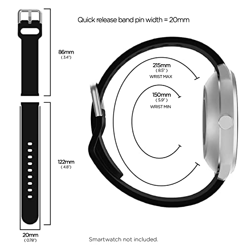 Correa deportiva de silicona impermeable 20mm para iTouch miniatura 2