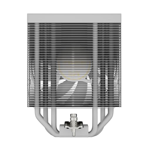 Image of Gamdias Boreas M2-51D WH CPU Cooler 120mm Fan, CPU Temperature Fan Speed Display | Support AMD & Intel CPU Socket AM5, AM4 / LGA 1700, 1200, 1151, 1150 / PWM Case Fans /72.94CFM Air Flow / 5 Heat Pipes