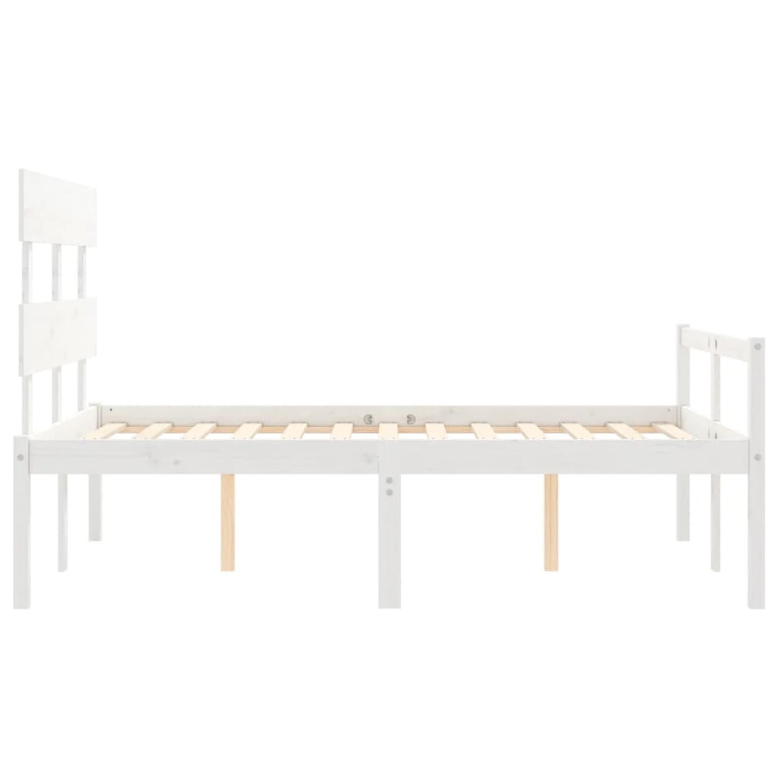 Massives Kiefernholzbett 120x190cm mit Stauraum & robusten Latten, 45cm Höhe - Seniorengerecht Model3195322