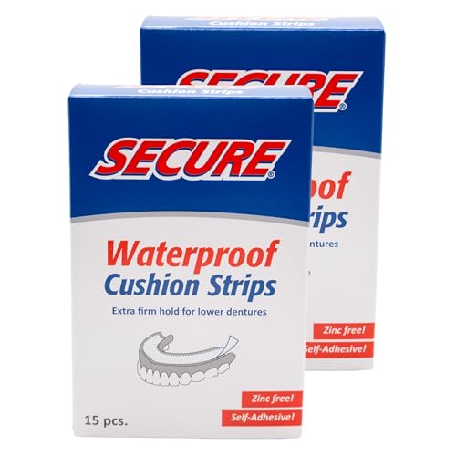 Secure Denture Adhesive Strips 15 ea (Pack of 2)