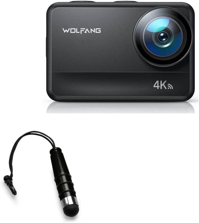 BoxWave Lápiz capacitivo compatible con cámara de acción GAMSOD 4K60FPS A1, mini lápiz capacitivo, punta de goma pequeña, color negro azabache