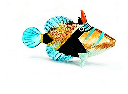 Aquarium Coastal Stil Miniatur Hand Blown Art Glass Fische blau schwarz Figur Collection by changthai Design Cover