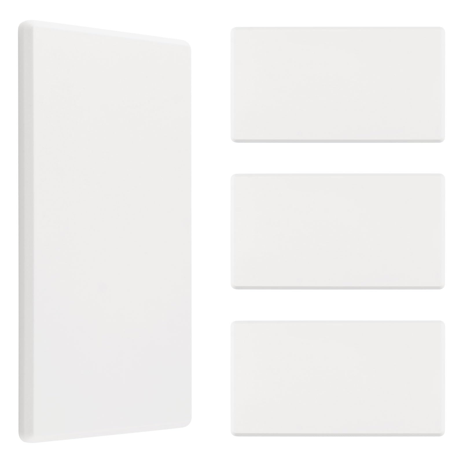 UFURMATE 4Pcs Screwless Blank Outlet Plate, White Plastic Faceplate Cover Switch Outlet Electrical Plates for Light Switch, Receptacle — image 1