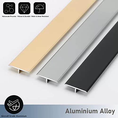 Seuil de transition de sol découpable en aluminium pour couvrir les joints de parquets