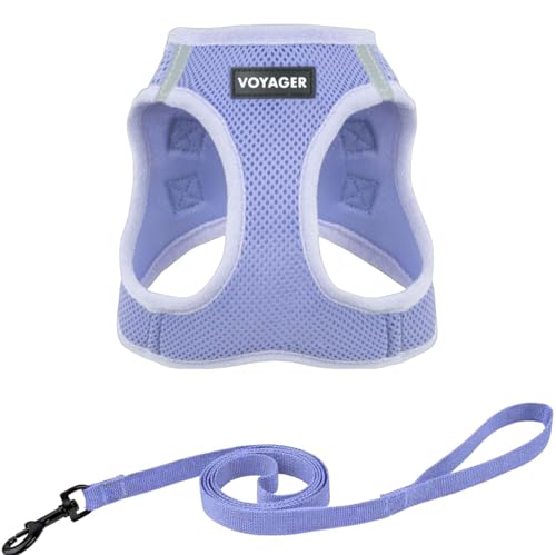 Image of Voyager Step-in Pet Harness - All Weather Mesh, Adjustable Step in Harness for Cats and Dogs by Best Pet Supplies - 307 Set Lavender, XXS