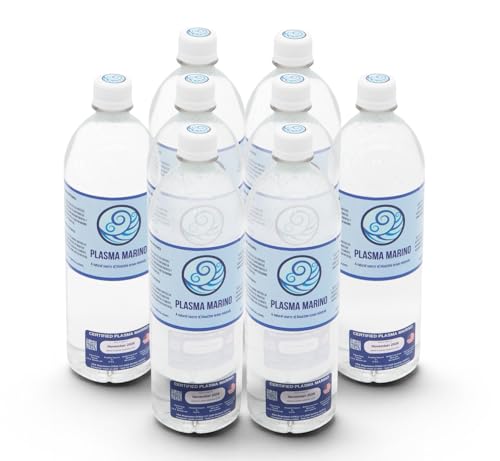 Plasma Marino Mineral Liquid Ocean-Derived Mineral Concentrate for Hydration Trace Minerals 1000 ml - Pack of 8