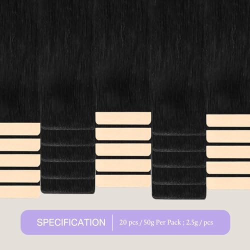 Image of DOORES Genius Tape in Hair Extensions Human Hair, 16 Inch 50g 20PCS
