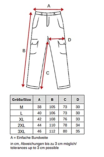 EGOMAXX Pantaloni Cargo da Uomo Pantaloni da
