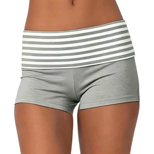 Image of Women Fold Over Mini Shorts Y2K Lounge Pajama Bottoms Low Rise Booty Shorts