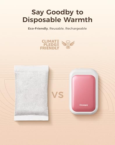 Image of OCOOPA AI Magnetic Hand Warmers Rechargeable 2 Pack, 5000mAh Ultra-Thin Electric Glove Heater Handwarmer,UL Certified, Men Women Gifts for Christmas,Birthday,Winter Essentials,UT4 Young