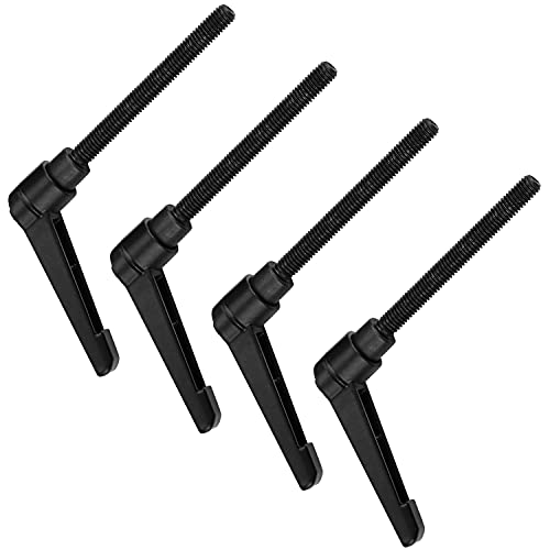 4 Maniglie A Leva Regolabili M8 - In Lega Con Filettatura 40mm - Per Macchine Utensili E Attrezzature