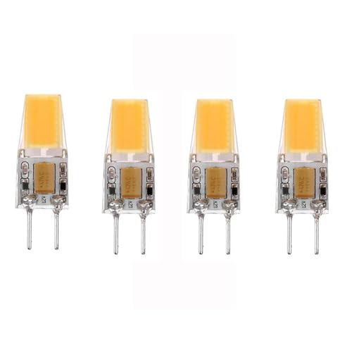 JZLBBC 4 PZ GY6.35 LED cob Lampadina Capsula Bianco Caldo ACDC 12V 4W Lampadine LED GY6.35/G6.35 Per Lampadario Di Cristallo Decorazione Della Lampada,Bianco Naturale