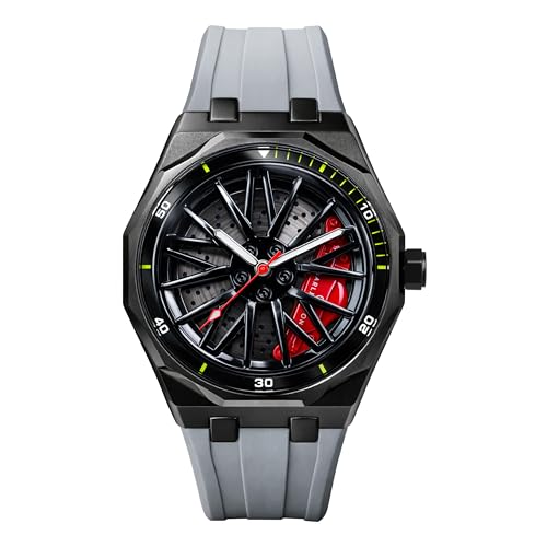 Image of Carlington Nitro Series Analog Watches for Men | Unique Wheel Dial Design | Premium Silicone Strap | Stylish Sports Look | Quartz Movement Wrist Watches for Boys & Men CT-7277