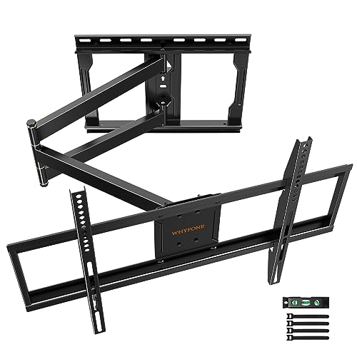 Support Mural pour TV Longue Portée, Pivotant à 180 Degrés avec Bras Articulés de 838mm, Inclinable et Extensible pour Télévision Plat et Incurvé 32-75...