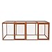 BKNROIHB Ideal Chicken Run Cage with Four Doors, Fir Wood Chicken Coop for Small Animals, 78.7 x 29.6 x 29.6 inches