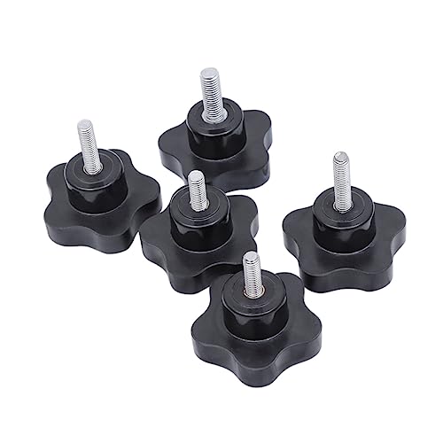 OUNONA Male Thread 5-Star Hand Knob Hand Grips Handle Portafilter Head Clamping Knob Black