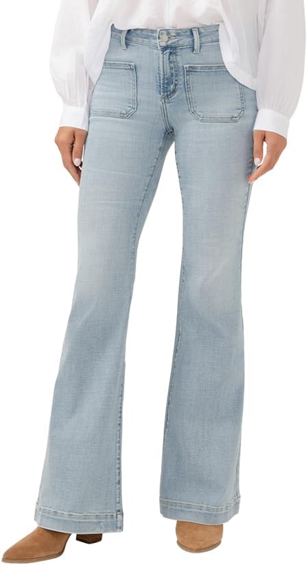 Silver Jeans Co. Women's Suki Mid Rise Curvy Fit Flare Leg Jeans - Image 2
