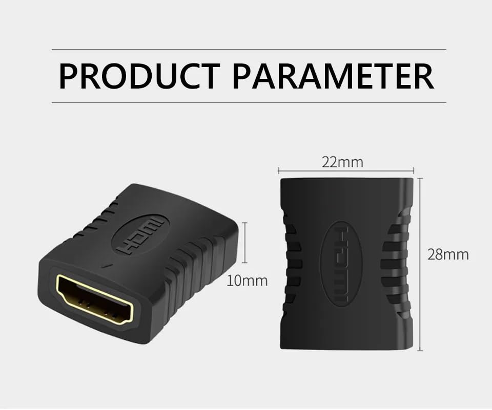 HDMI Coupler, HDMI Female to Female Adapter,HDMI Adapter Connector with 4K Ultra HD UHD 3D Full HD 1080p HDR