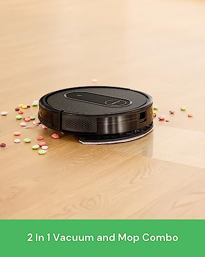 Vactidy T7 Robot Vacuum and Mop Combo, WiFi/App/Alexa/Siri Control, Robotic Vacuum Cleaner with Schedule, 2-in-1 Watertank and Dustbin, Self-Charging, Slim, for Hard Floor, Pet Hair, Carpet - Image 4
