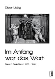 Cover zum Buch Im Anfang war das Wort: Deutsch-Ossig...