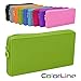 Produktbild Colorline 58711 - Mäppchen Flach aus Silikon, Mehrzweckfall Für das Reisen, Schulmaterial und Zubehör. Maßnahmen 21 x 10.5 x 3, Grün Farbe