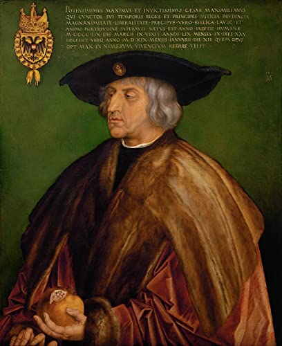 Peinture poster de Maximilien Ier par Dürer grand format pour salon élégant